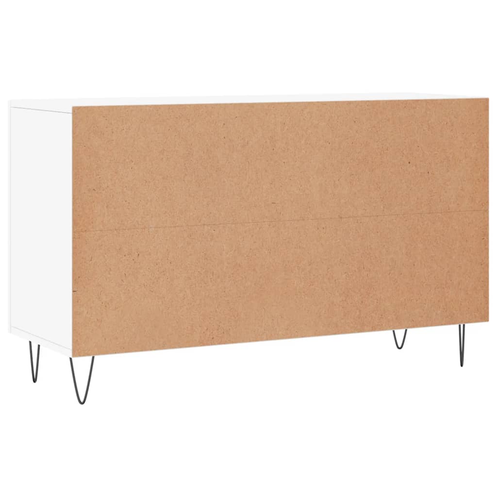 Skjenk hvit 100x36x60 cm konstruert tre