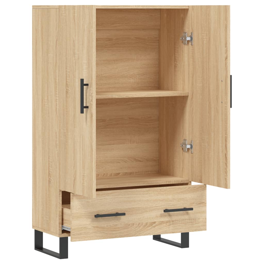 Highboard sonoma eik 69,5x31x115 cm konstruert tre