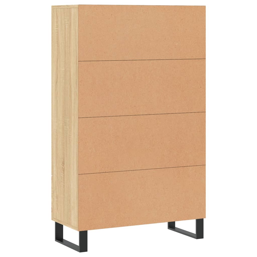 Highboard sonoma eik 69,5x31x115 cm konstruert tre