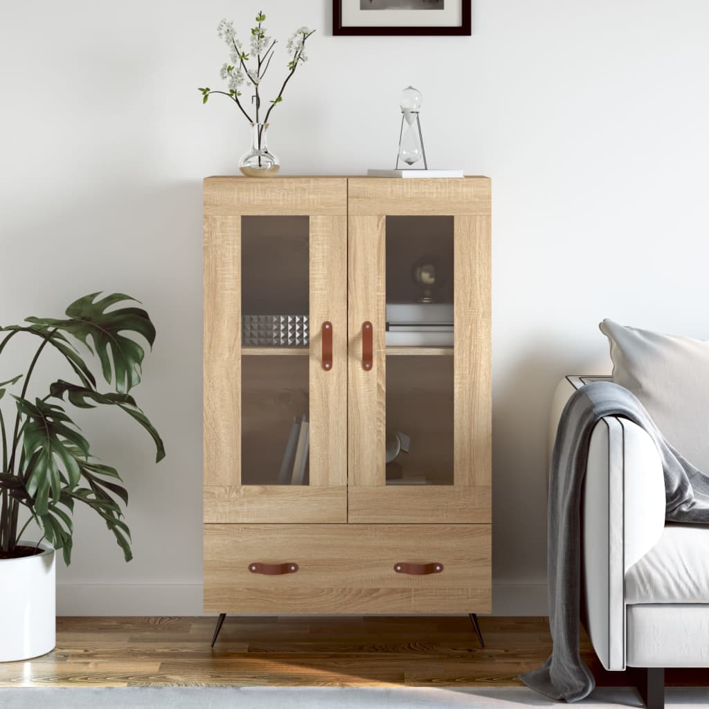 Highboard sonoma eik 69,5x31x115 cm konstruert tre