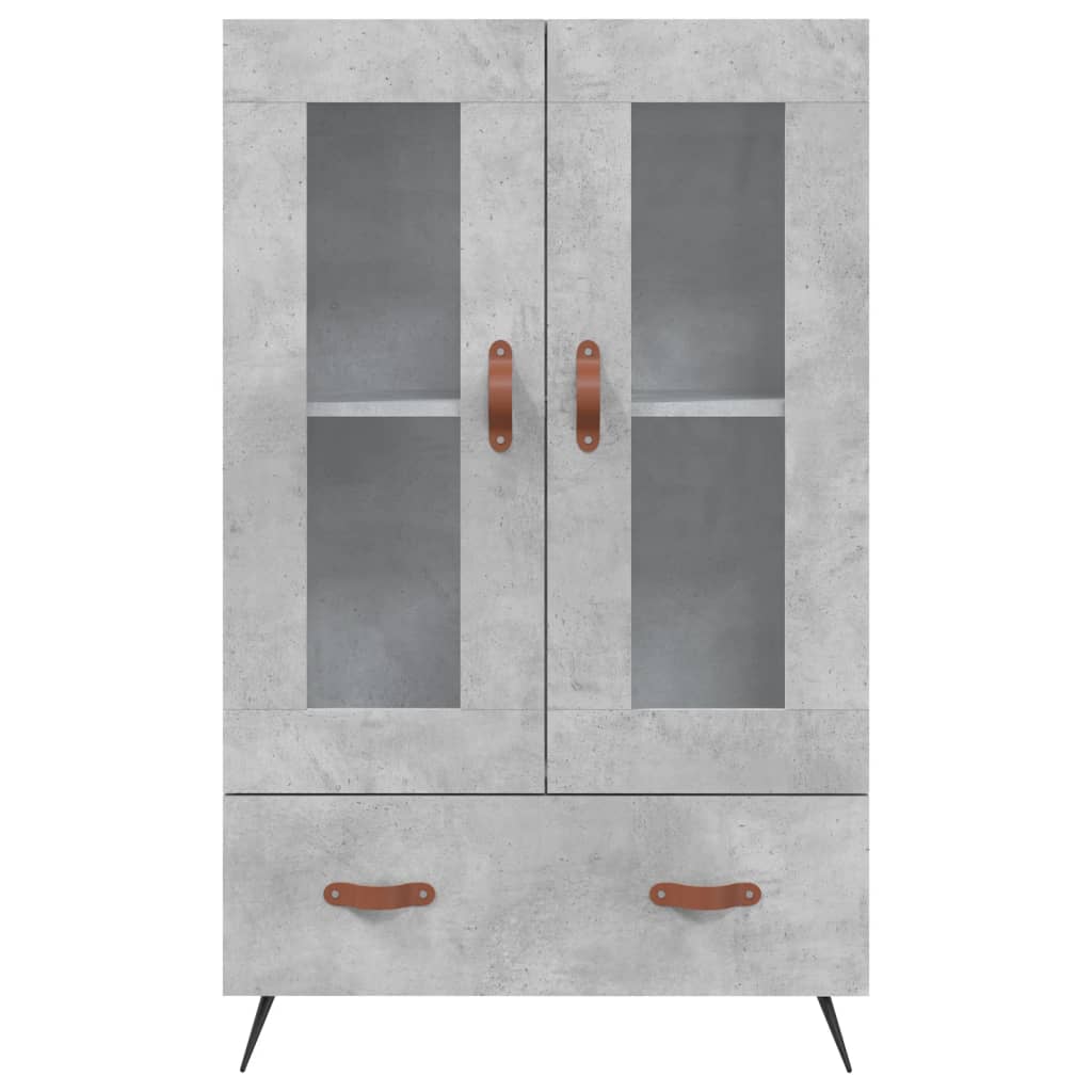 Highboard betonggrå 69,5x31x115 cm konstruert tre