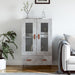 Highboard betonggrå 69,5x31x115 cm konstruert tre