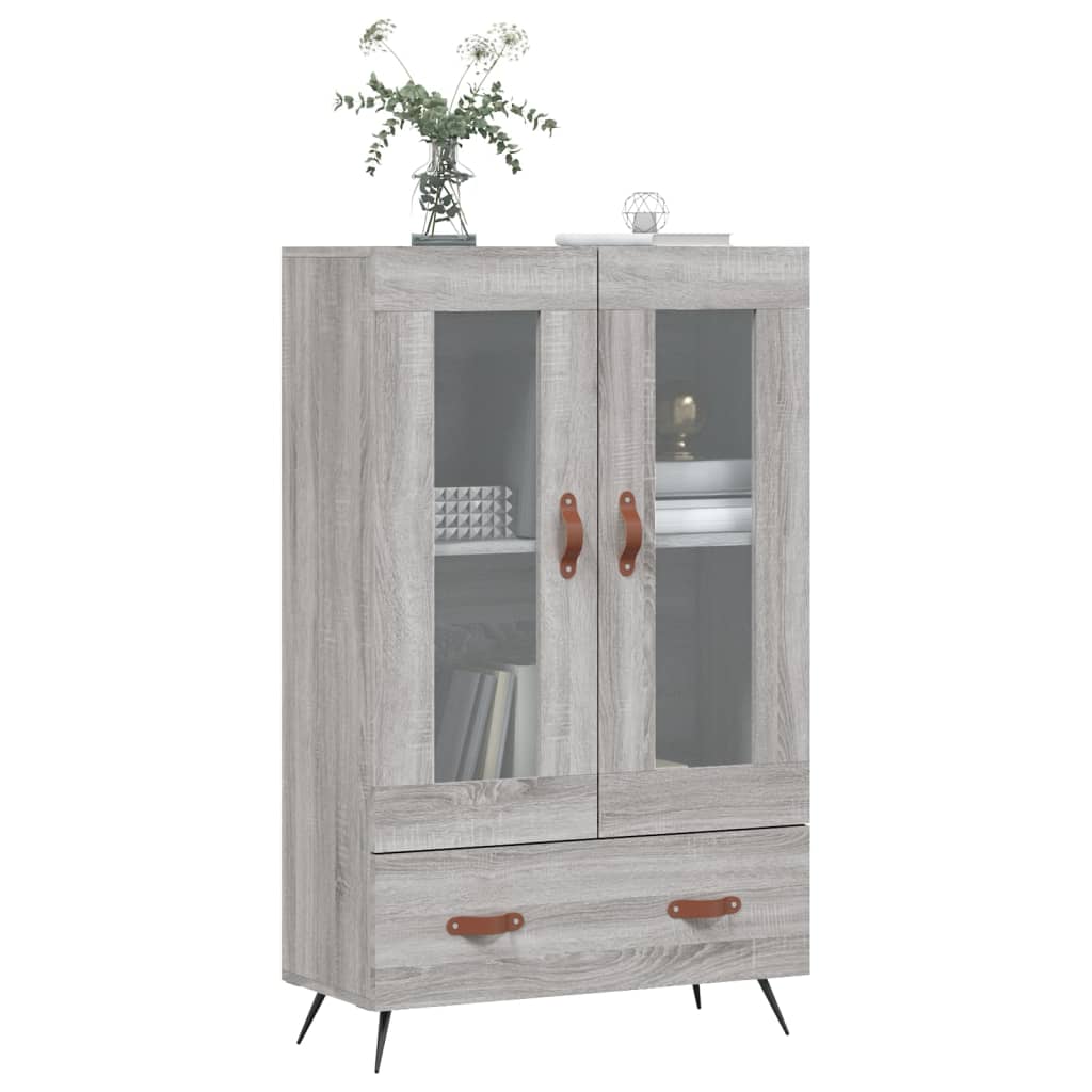 Highboard grå sonoma 69,5x31x115 cm konstruert tre