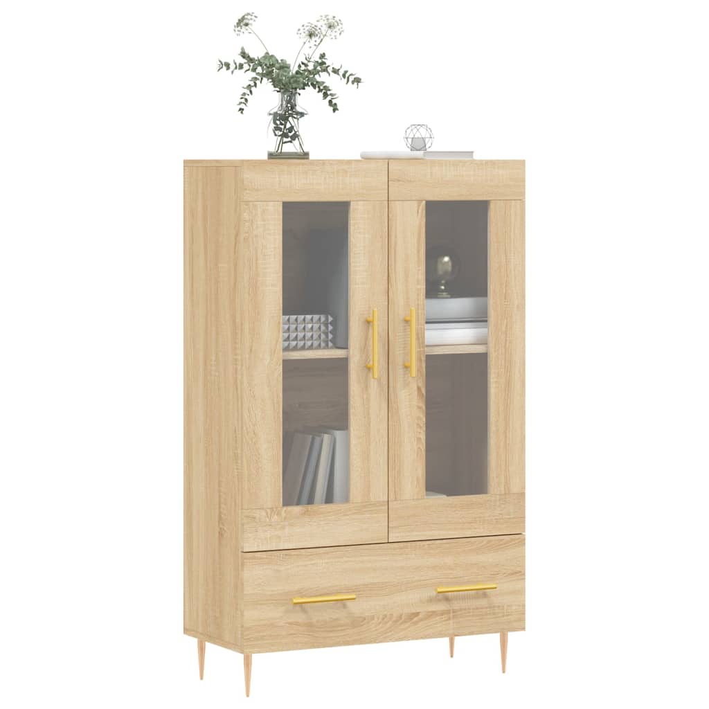 Highboard sonoma eik 69,5x31x115 cm konstruert tre