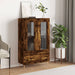 Highboard røkt eik 69,5x31x115 cm konstruert tre vidaXL