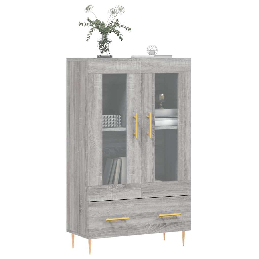 Highboard grå sonoma 69,5x31x115 cm konstruert tre