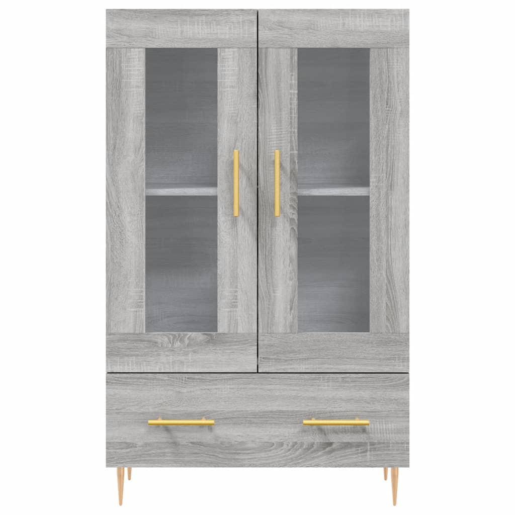 Highboard grå sonoma 69,5x31x115 cm konstruert tre