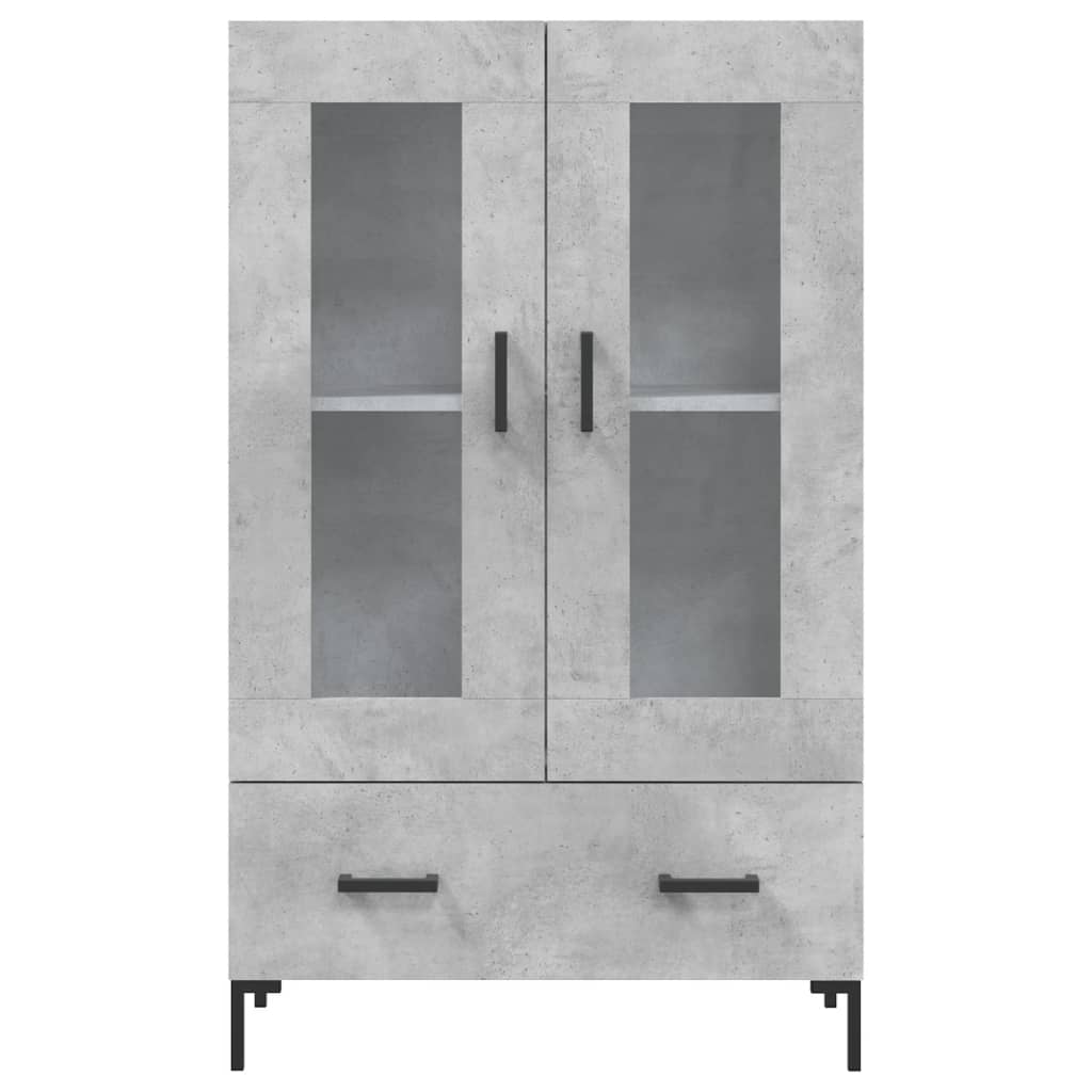Highboard betonggrå 69,5x31x115 cm konstruert tre