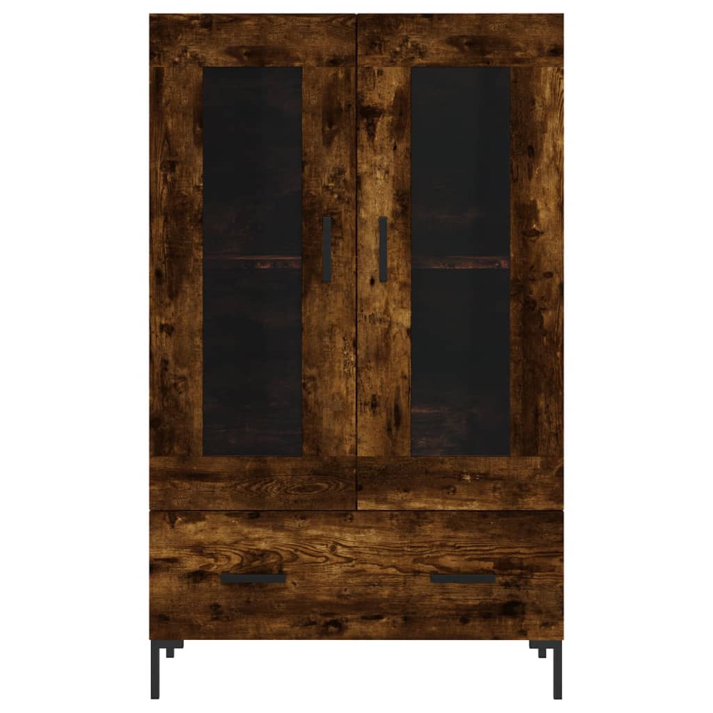 Highboard røkt eik 69,5x31x115 cm konstruert tre vidaXL