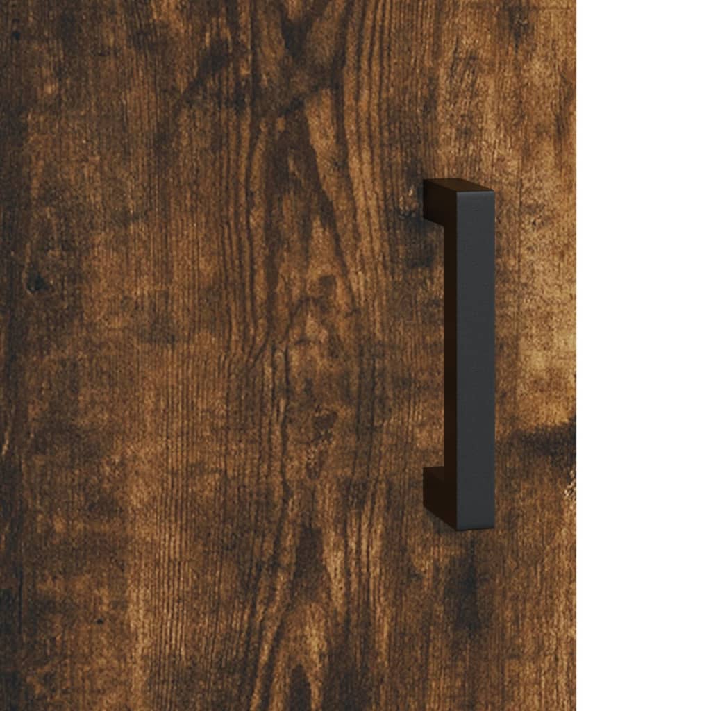 Highboard røkt eik 69,5x31x115 cm konstruert tre vidaXL
