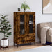 Highboard røkt eik 69,5x31x115 cm konstruert tre vidaXL