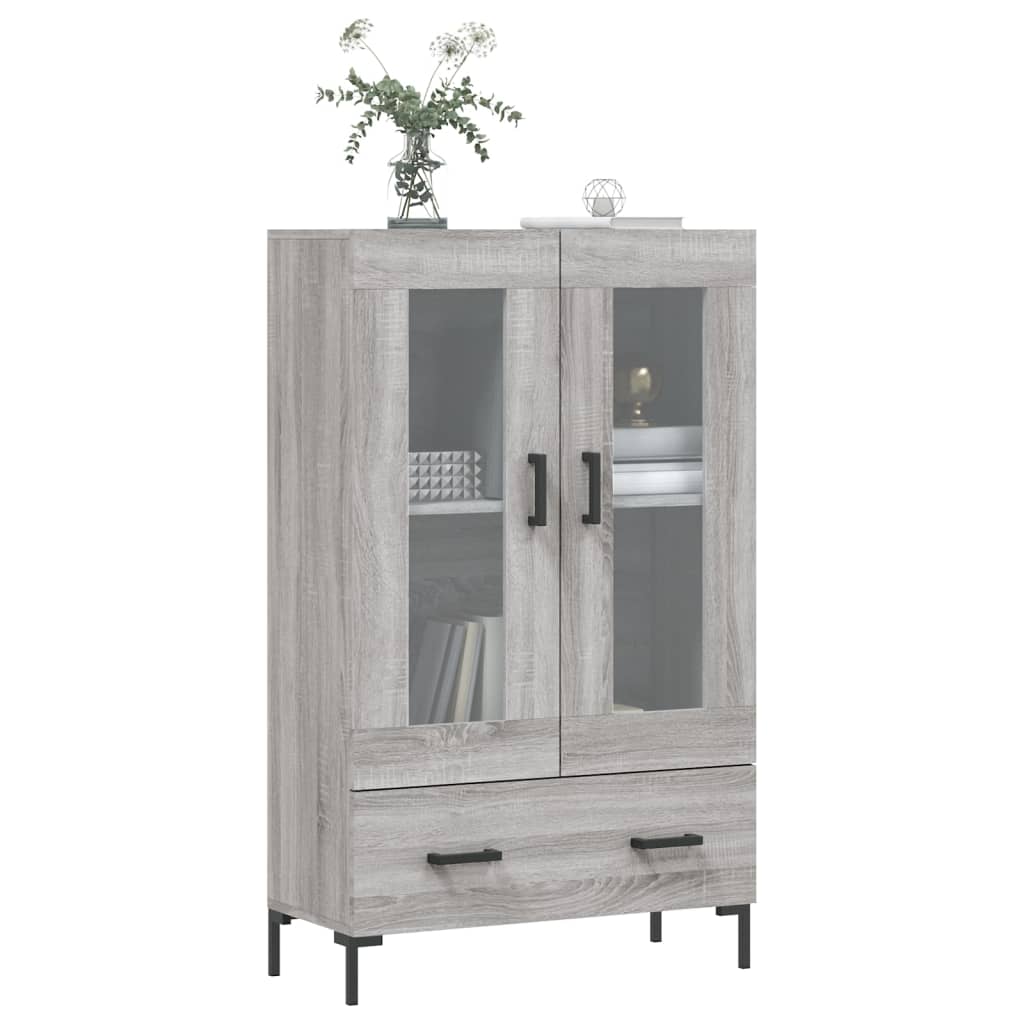 Highboard grå sonoma 69,5x31x115 cm konstruert tre