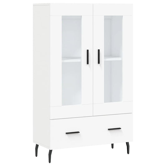 Highboard hvit 69,5x31x115 cm konstruert tre