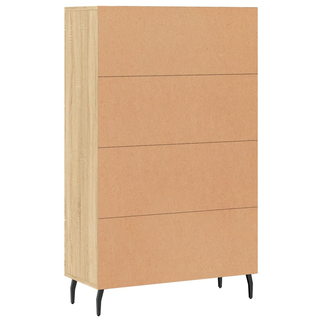 Highboard sonoma eik 69,5x31x115 cm konstruert tre