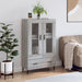 Highboard grå sonoma 69,5x31x115 cm konstruert tre