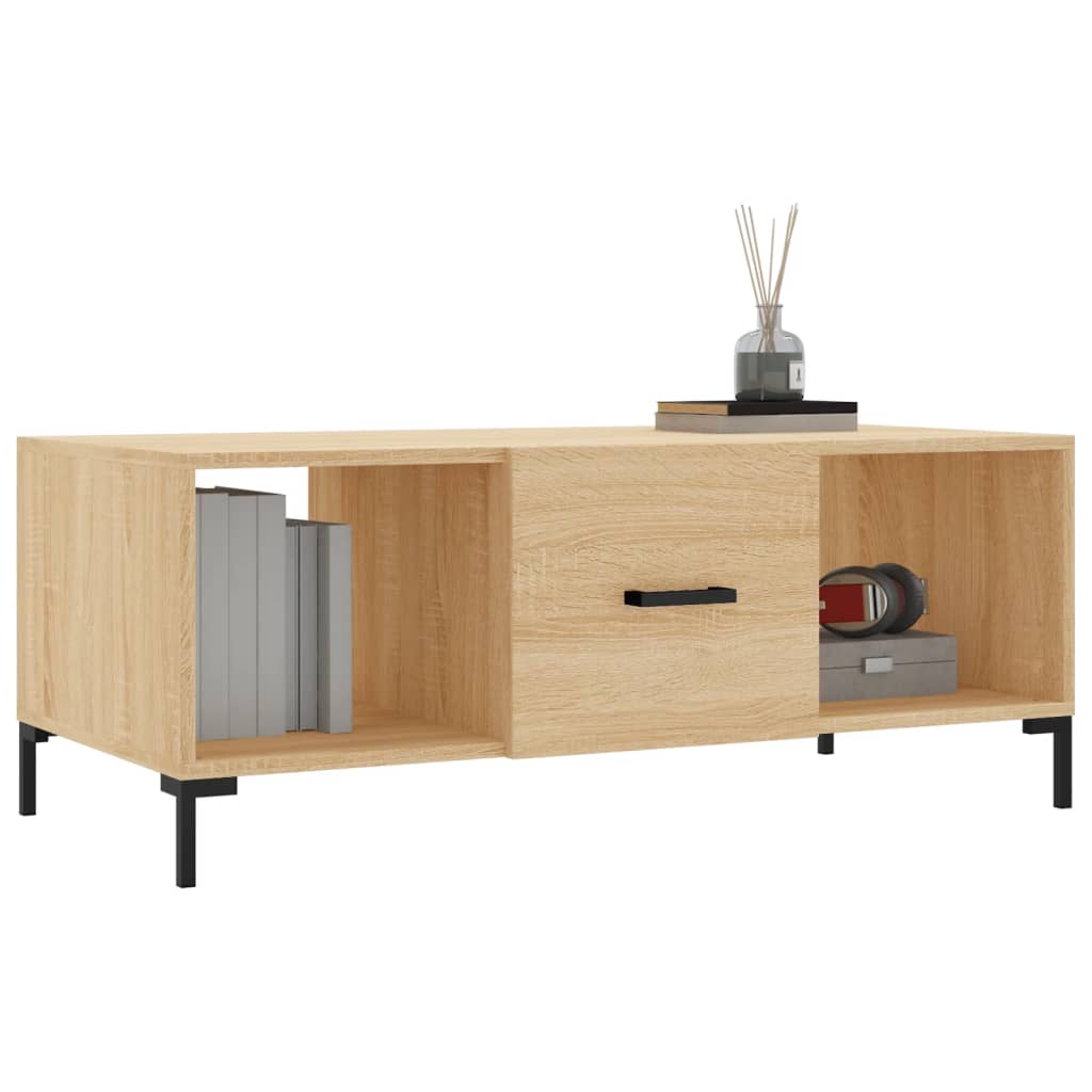 Salongbord sonoma eik 102x50x40 cm konstruert tre