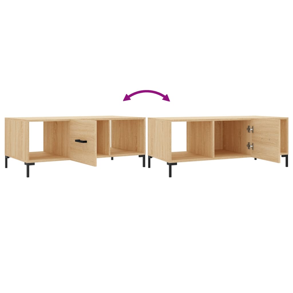 Salongbord sonoma eik 102x50x40 cm konstruert tre