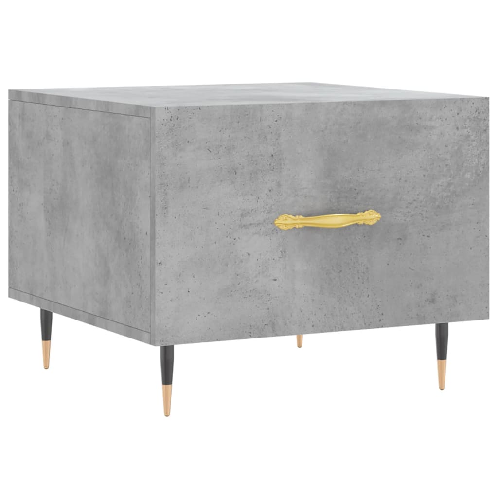 Salongbord betonggrå 50x50x40 cm konstruert tre