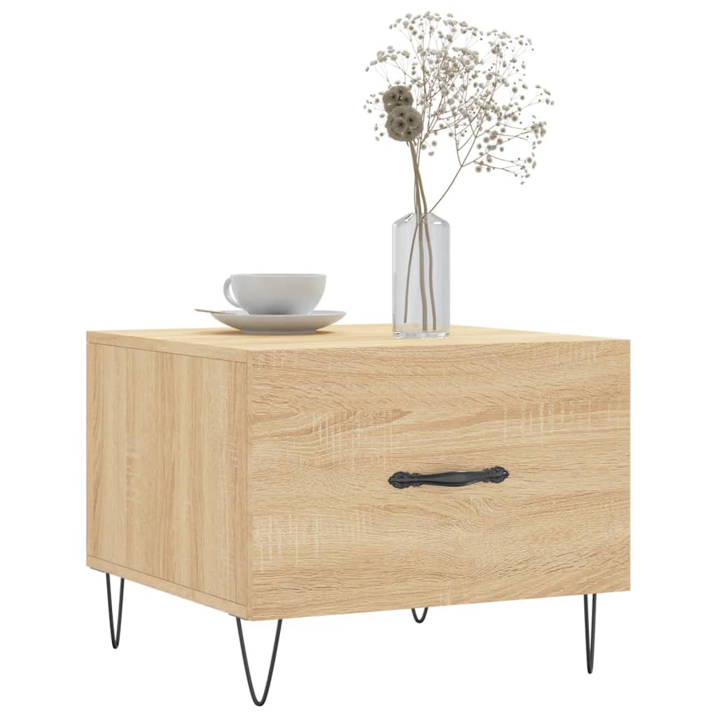 Salongbord sonoma eik 50x50x40 cm konstruert tre