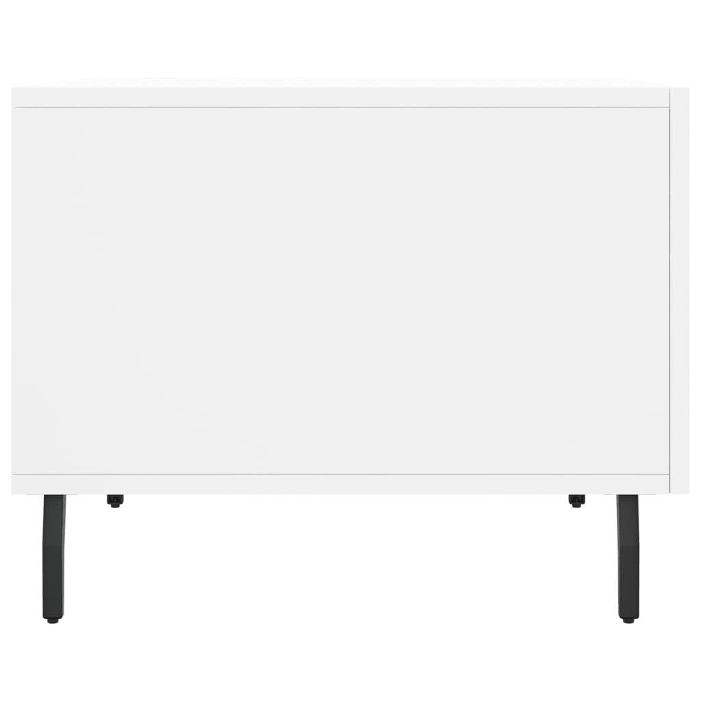 Salongbord hvit 50x50x40 cm konstruert tre