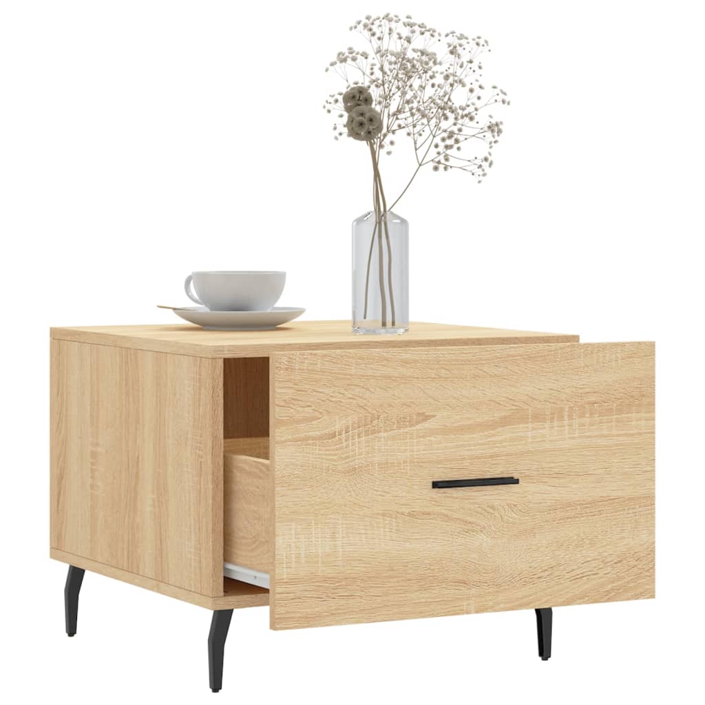 Salongbord sonoma eik 50x50x40 cm konstruert tre