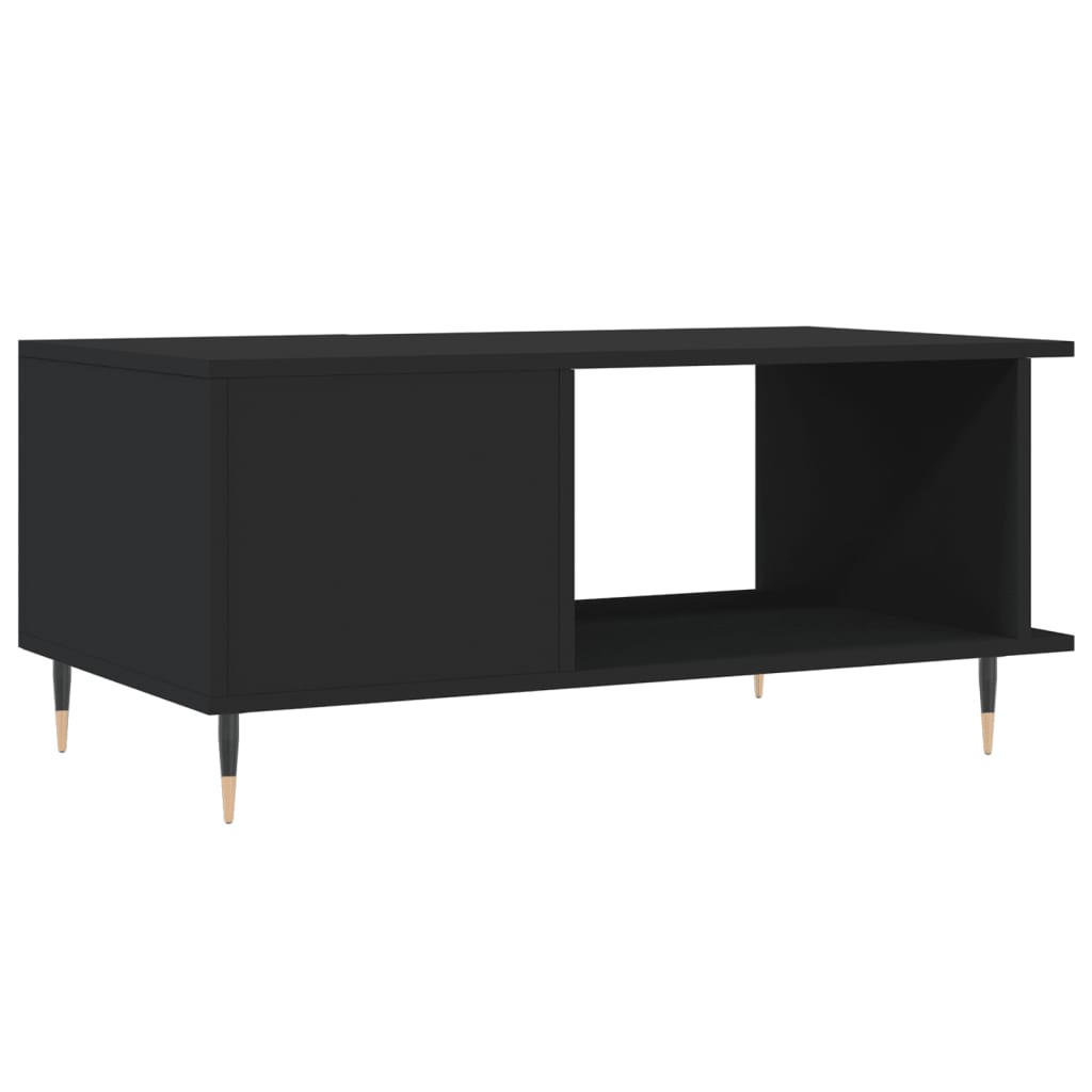 Salongbord svart 90x50x40 cm konstruert tre
