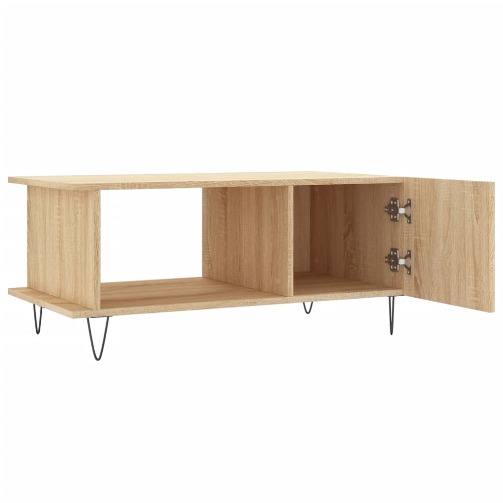 Salongbord sonoma eik 90x50x40 cm konstruert tre