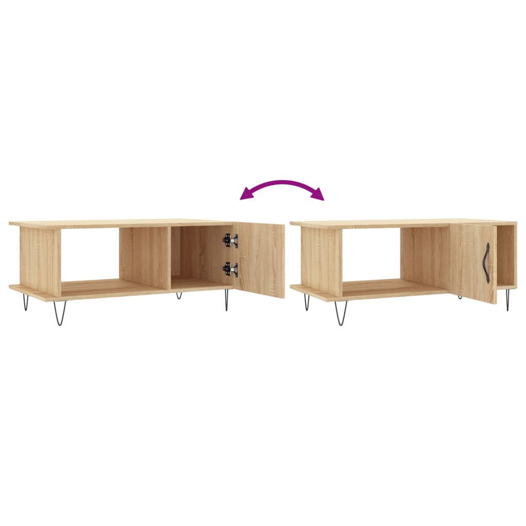 Salongbord sonoma eik 90x50x40 cm konstruert tre