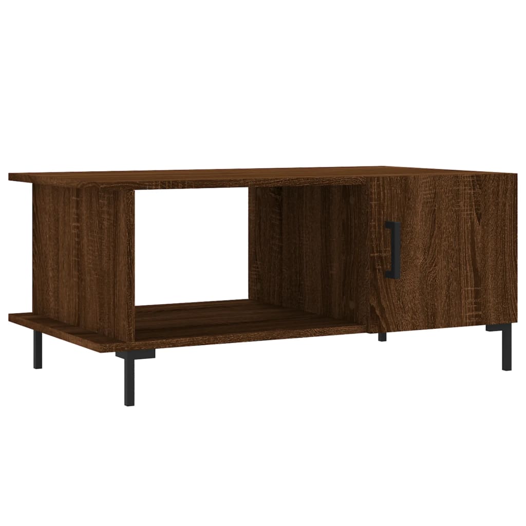 Salongbord brun eik 90x50x40 cm konstruert tre