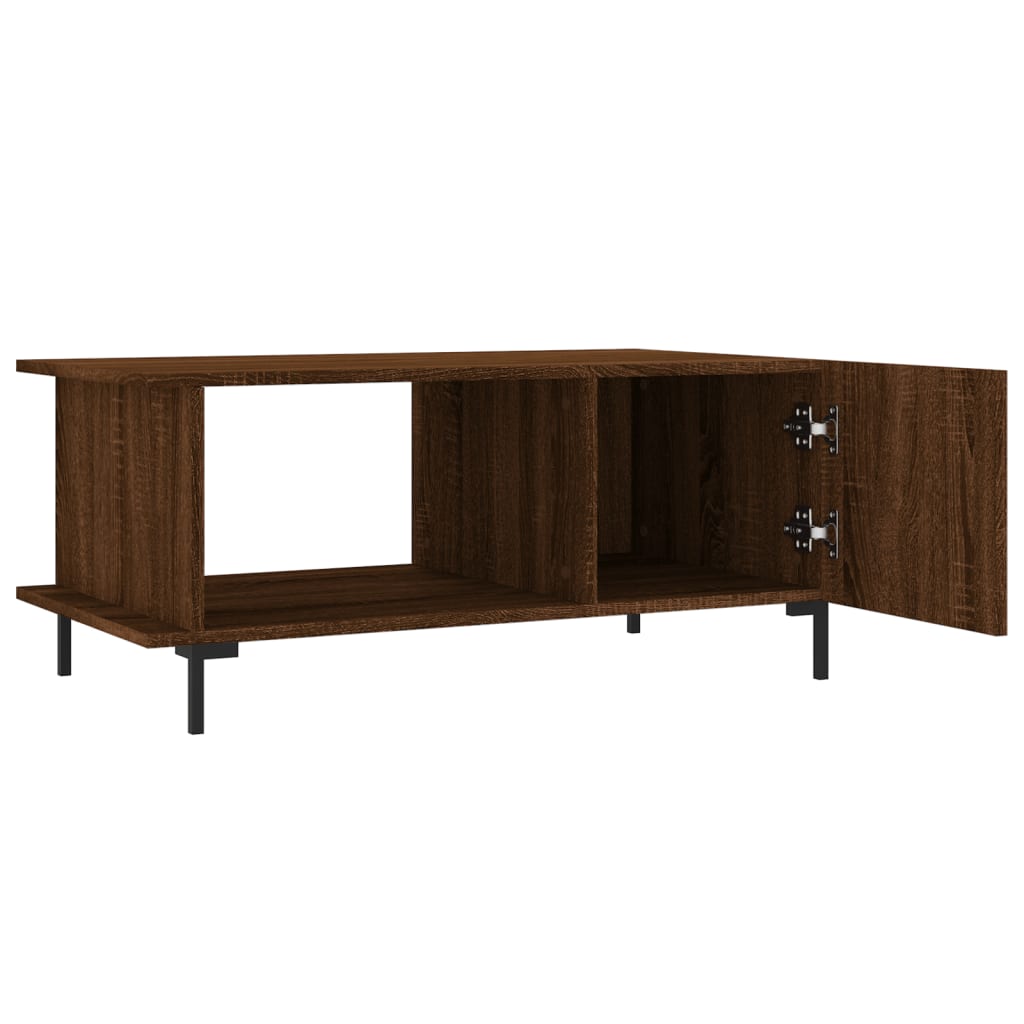 Salongbord brun eik 90x50x40 cm konstruert tre