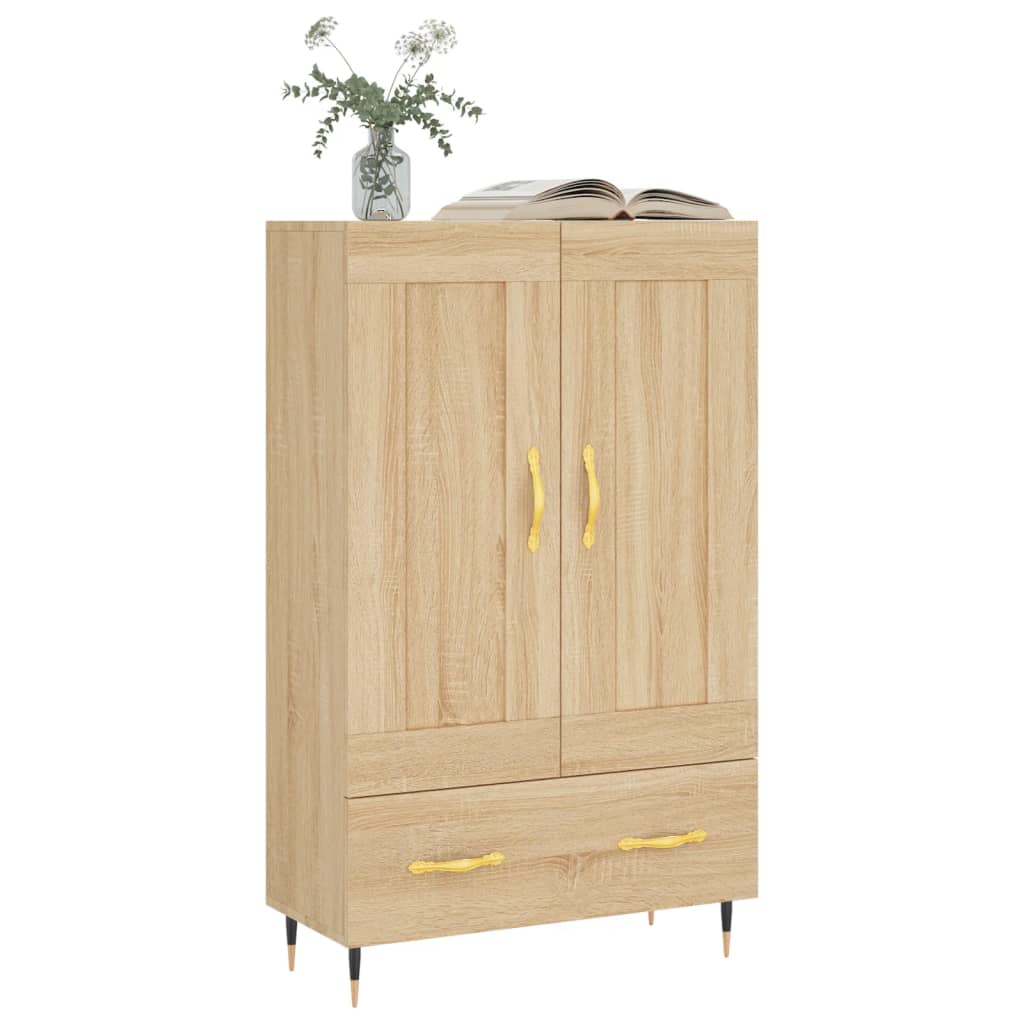 Highboard sonoma eik 69,5x31x115 cm konstruert tre