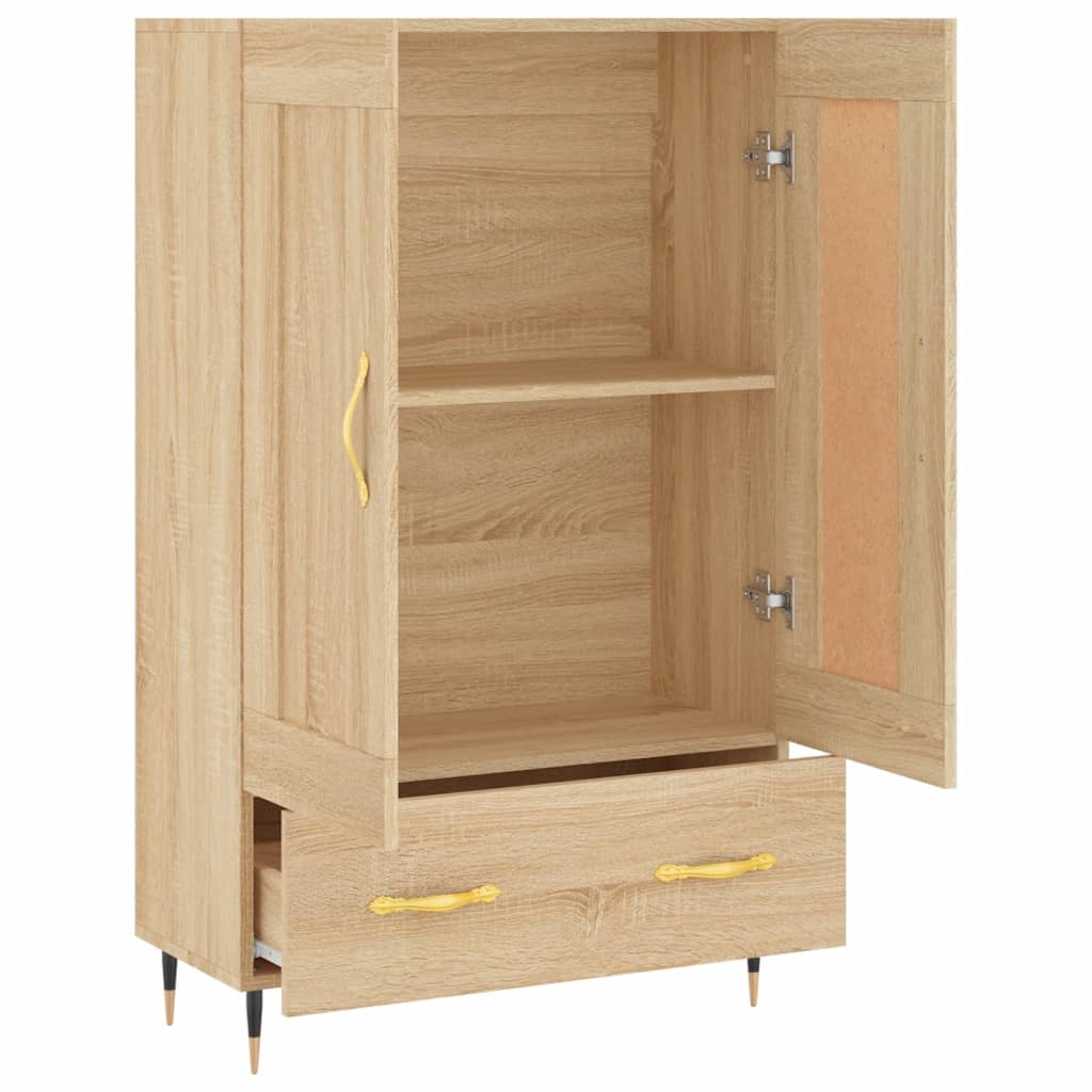 Highboard sonoma eik 69,5x31x115 cm konstruert tre