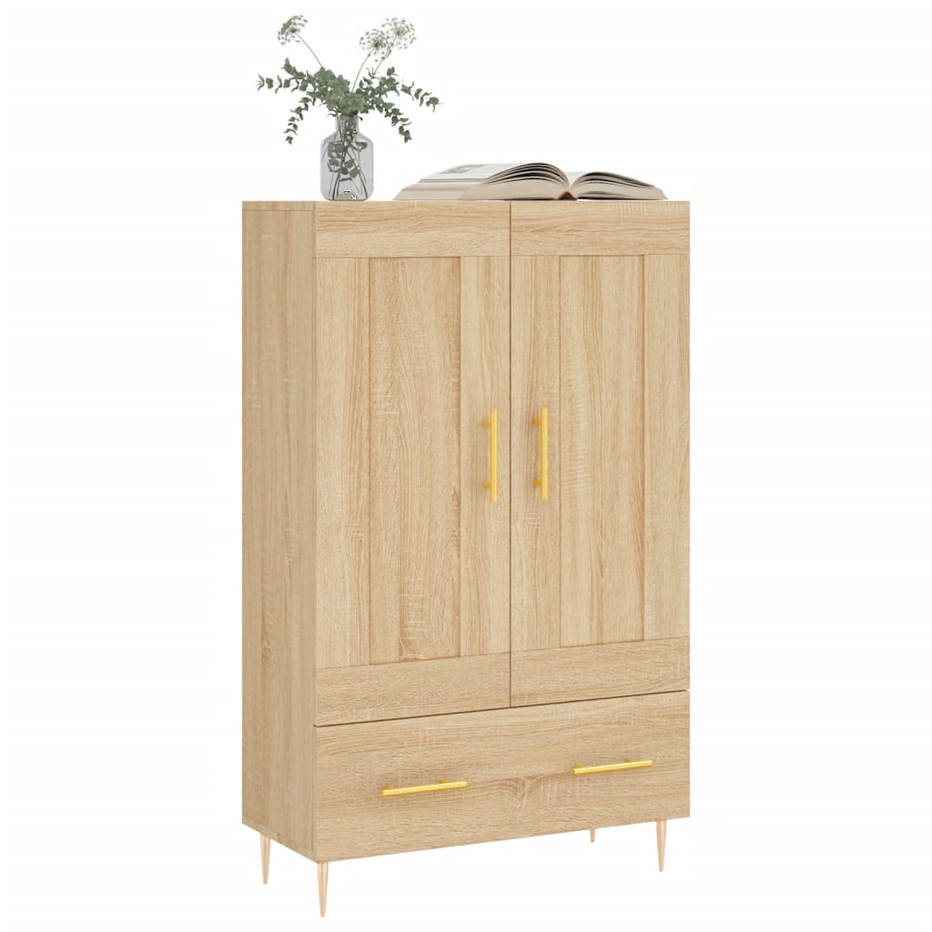 Highboard sonoma eik 69,5x31x115 cm konstruert tre