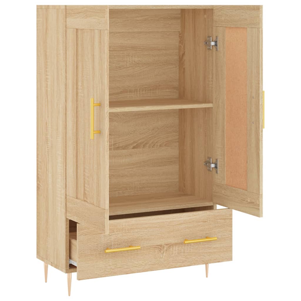 Highboard sonoma eik 69,5x31x115 cm konstruert tre