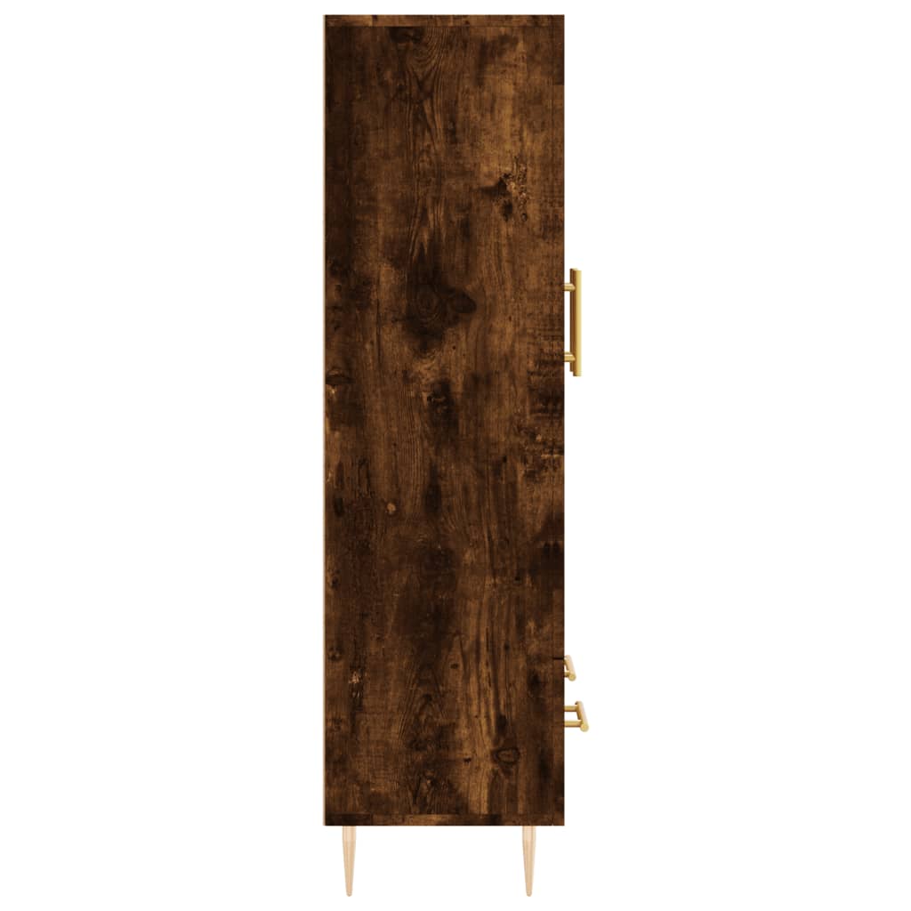 Highboard røkt eik 69,5x31x115 cm konstruert tre