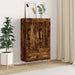 Highboard røkt eik 69,5x31x115 cm konstruert tre