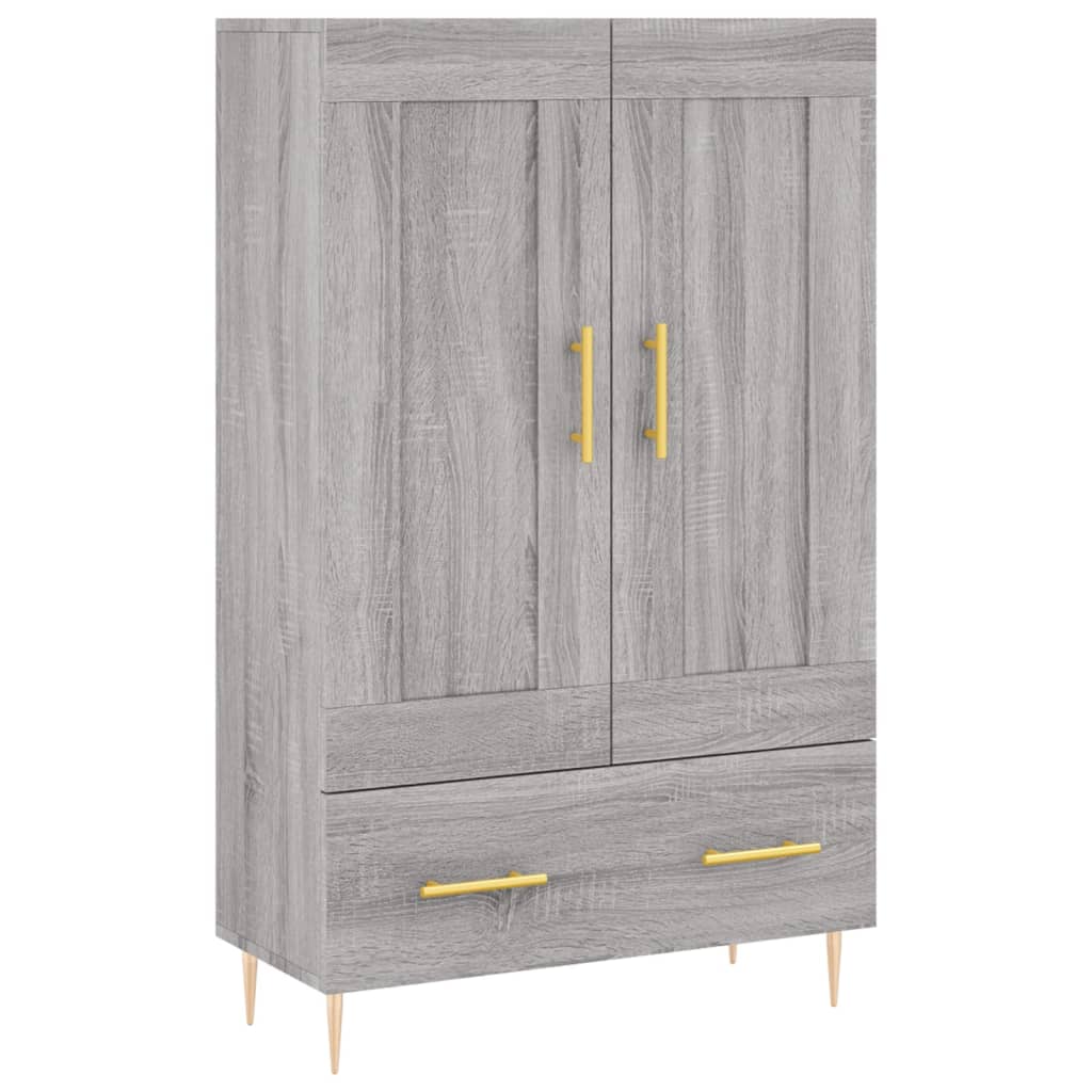 Highboard grå sonoma 69,5x31x115 cm konstruert tre