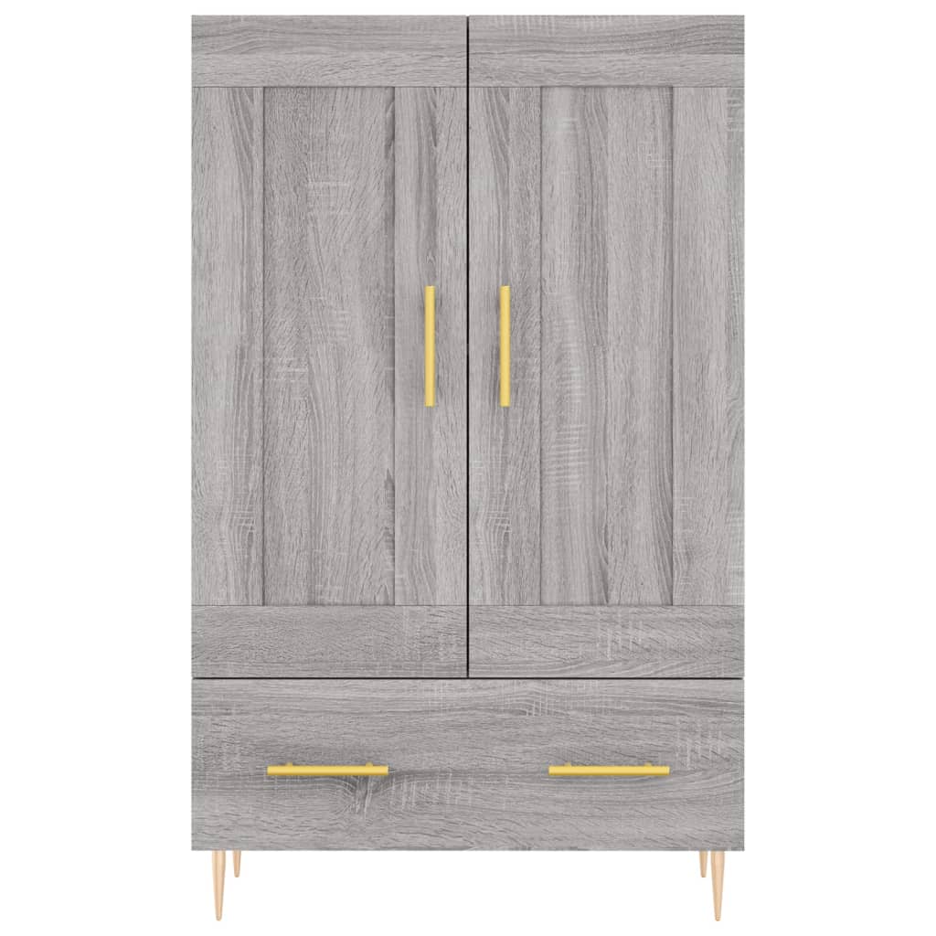 Highboard grå sonoma 69,5x31x115 cm konstruert tre