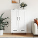 Highboard hvit 69,5x31x115 cm konstruert tre