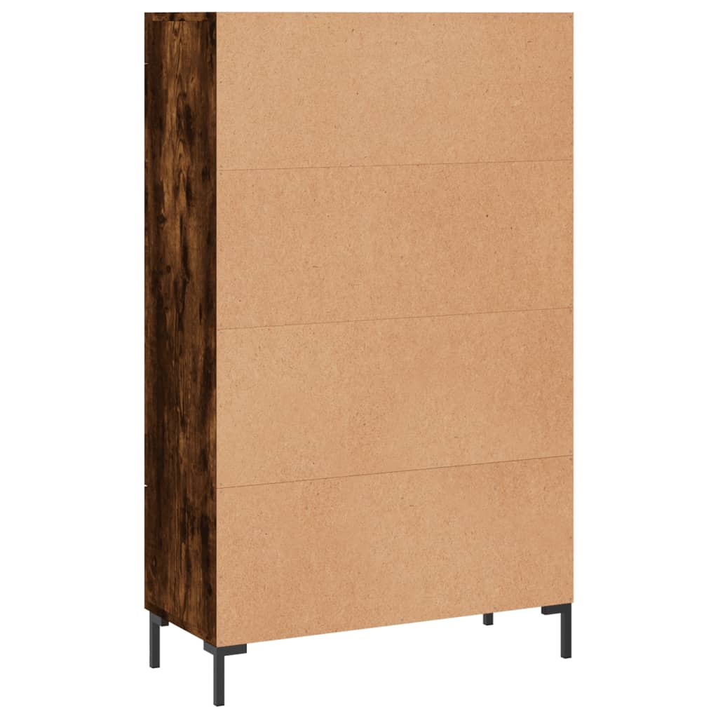 Highboard røkt eik 69,5x31x115 cm konstruert tre vidaXL