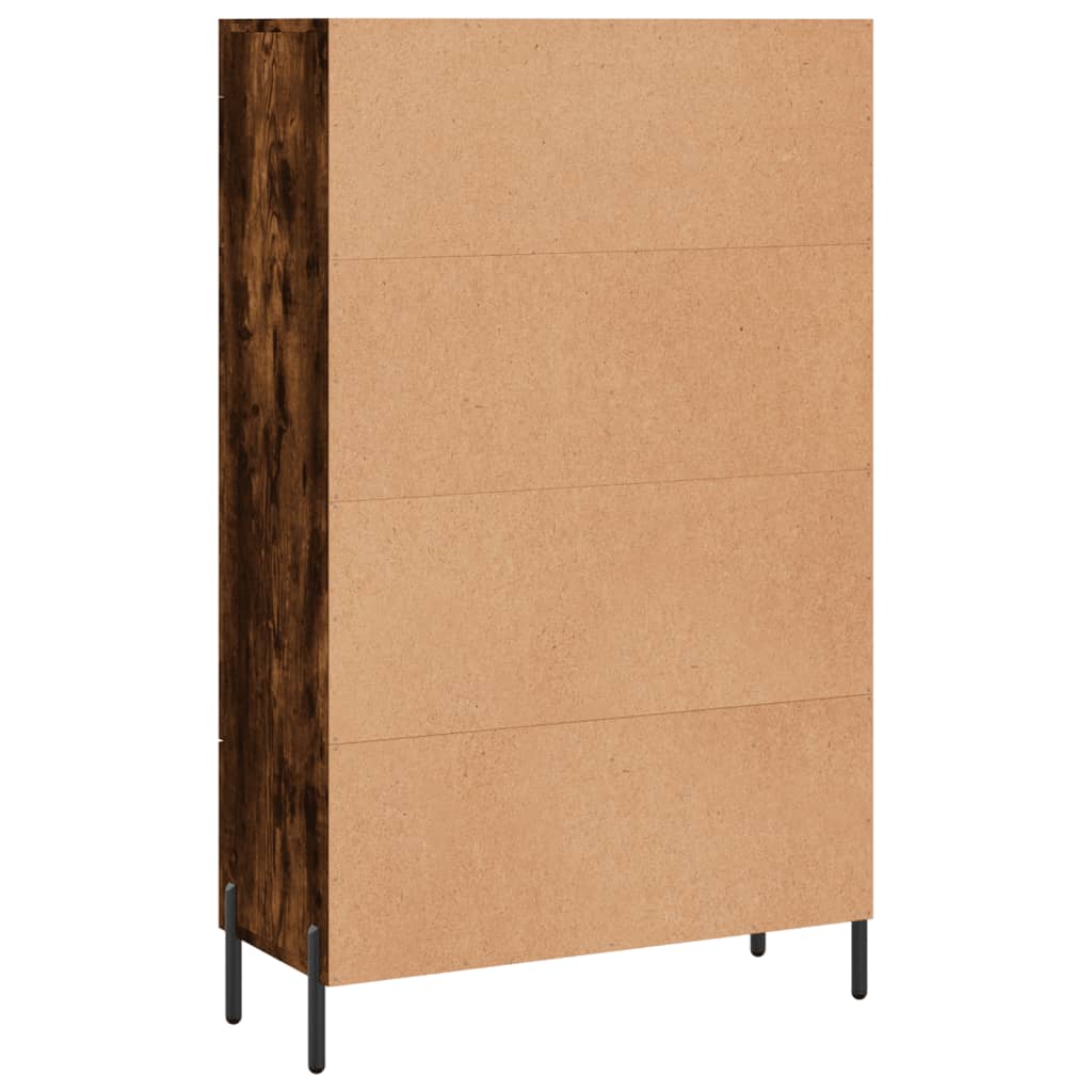 Highboard røkt eik 69,5x31x115 cm konstruert tre
