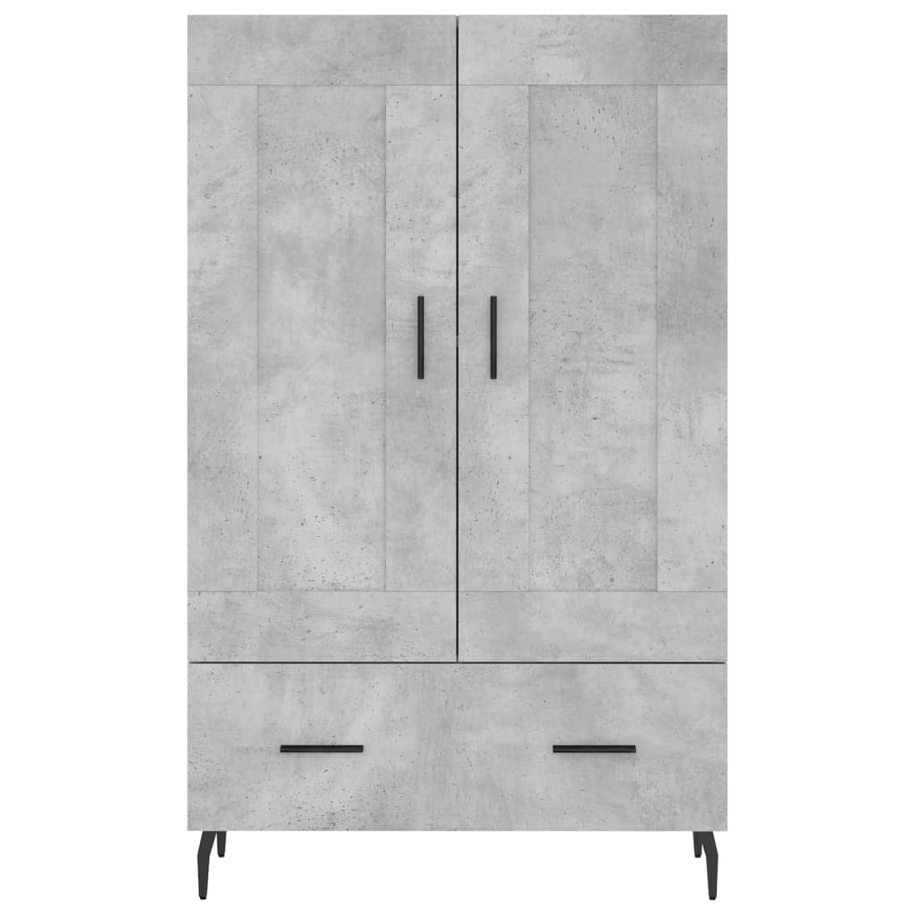 Highboard betonggrå 69,5x31x115 cm konstruert tre