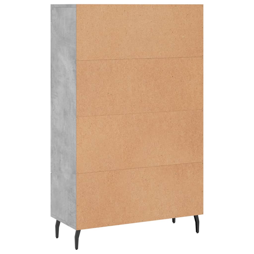 Highboard betonggrå 69,5x31x115 cm konstruert tre