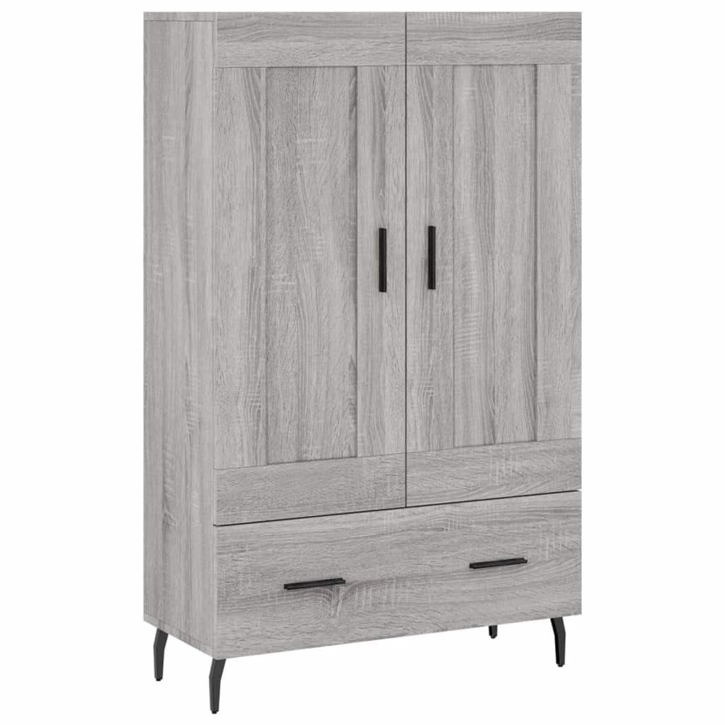 Highboard grå sonoma 69,5x31x115 cm konstruert tre