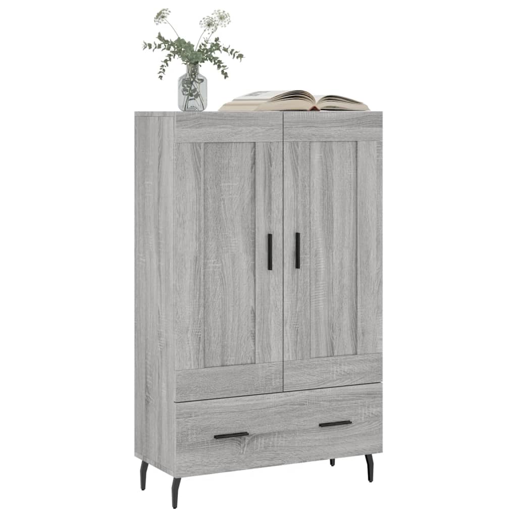Highboard grå sonoma 69,5x31x115 cm konstruert tre