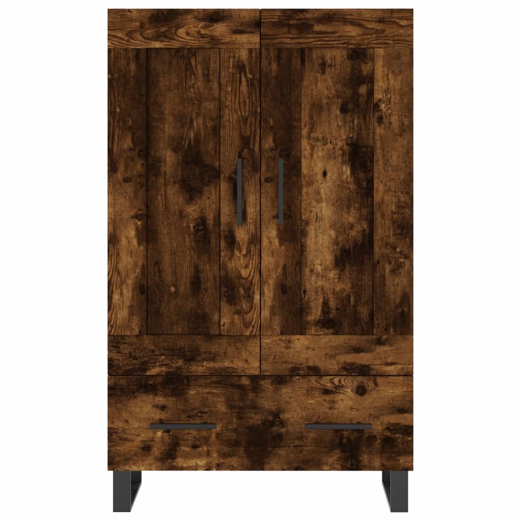 Highboard røkt eik 69,5x31x115 cm konstruert tre