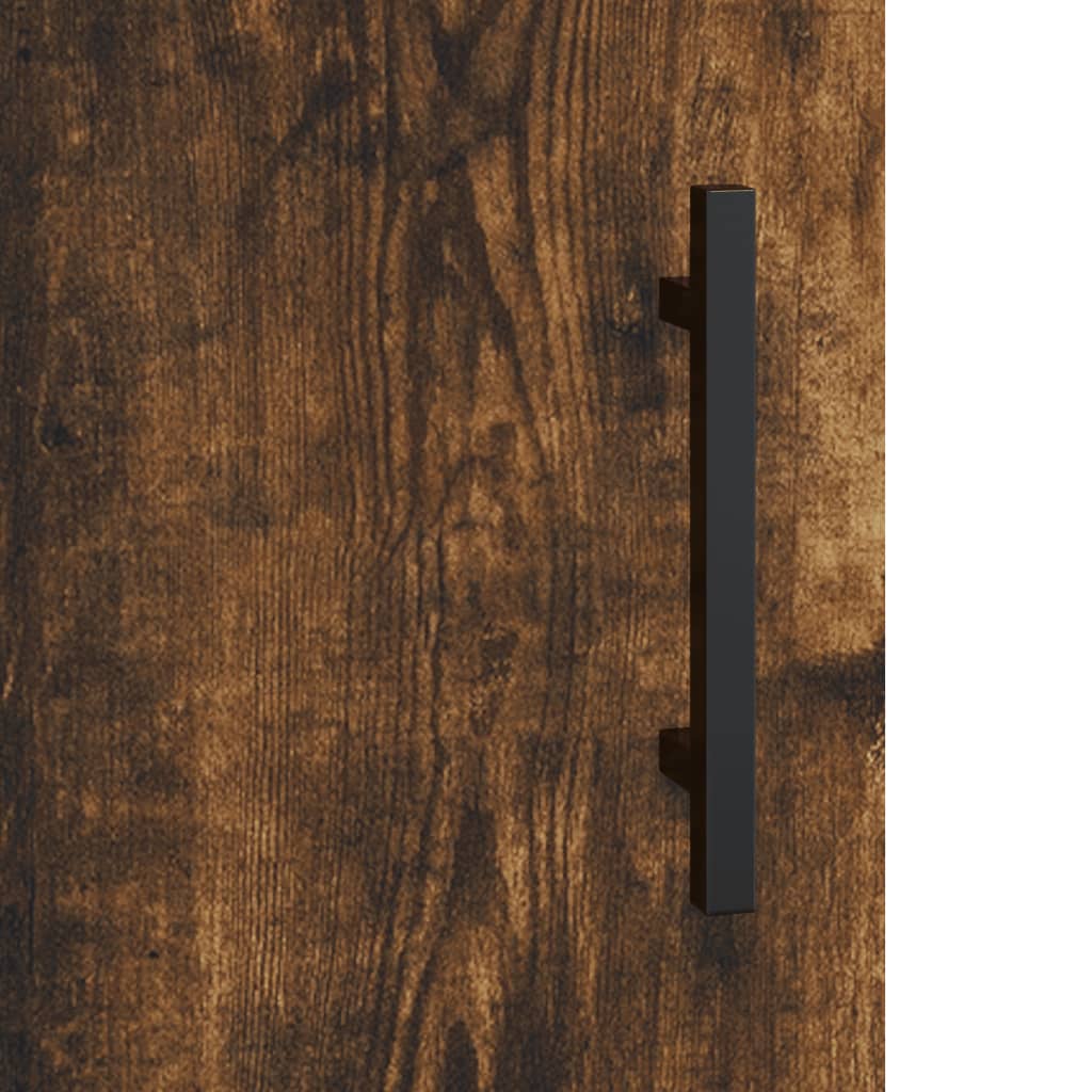 Highboard røkt eik 69,5x31x115 cm konstruert tre