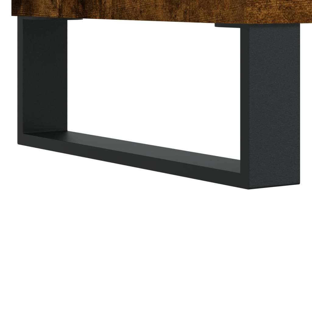 Highboard røkt eik 69,5x31x115 cm konstruert tre