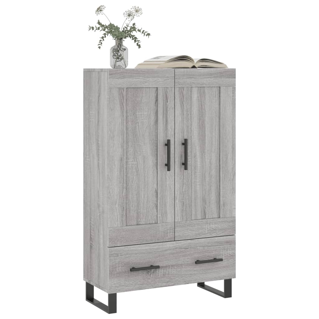 Highboard grå sonoma 69,5x31x115 cm konstruert tre