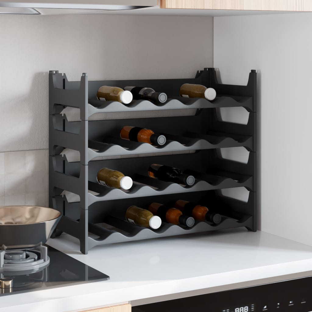 Vinstativ for 24 flasker PP stablebar vidaXL